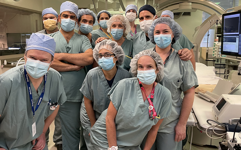 The team of Cardiac Electrophysiology Laboratory at the Montreal General Hospital. 