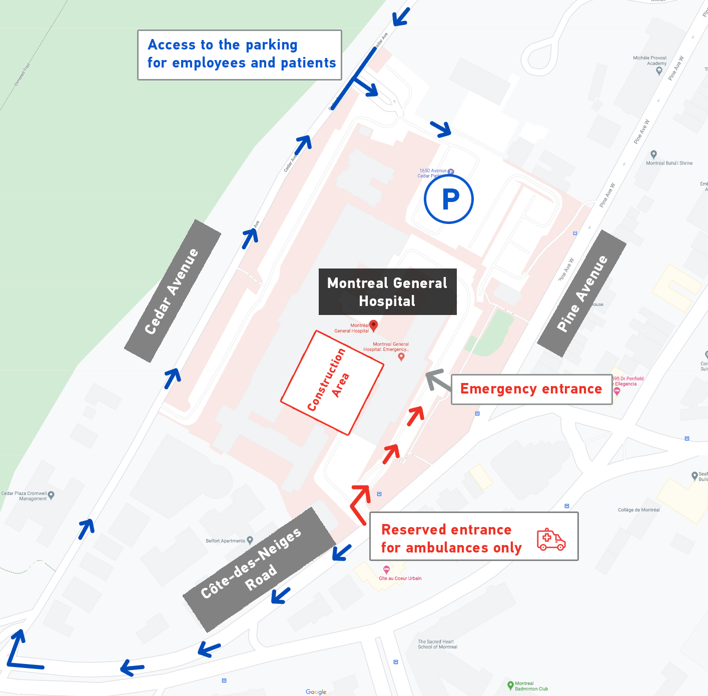 Trafford General Hospital Map Entrance 9