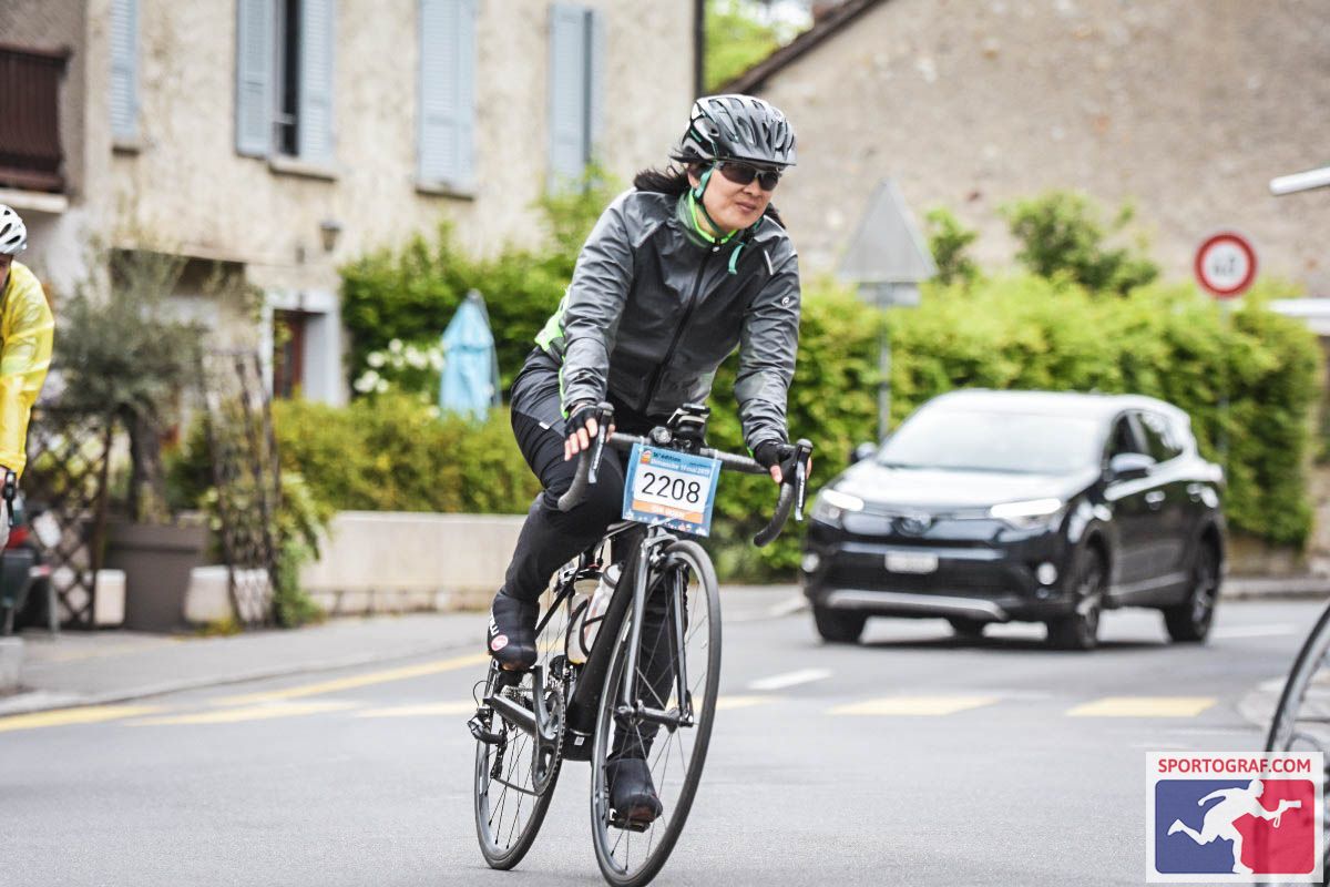 Chi-Quan Bach during the 2019 Lake Geneva Cyclotour in Geneva.  "For racing or transportation, cycling always brings me lots of fun! "