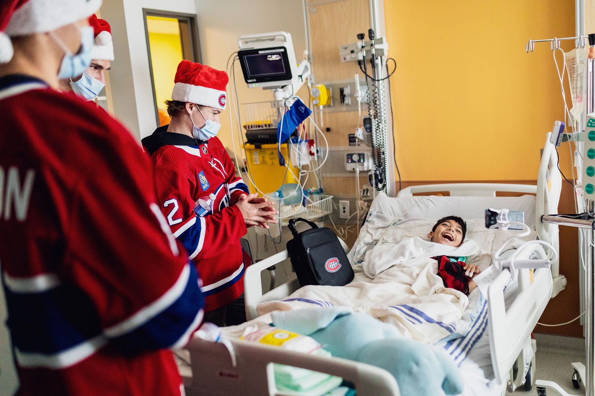 The Habs visit the Montreal Children's Hospital