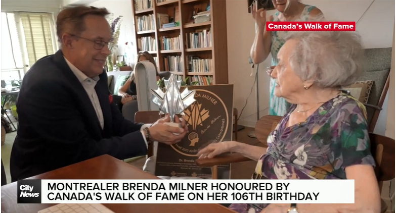 Neuropsychologist Brenda Milner honoured by Canada’s Walk of Fame on her 106th birthday