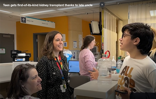 After spending his life on dialysis, a teenager finally receives a kidney