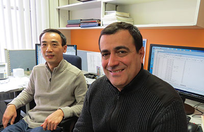 From left to right: Xun Zhang and Mourad Dahhou