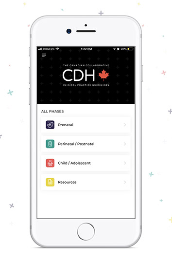 The CDH (Congenital Diaphragmatic Hernia) Clinical Guideline App