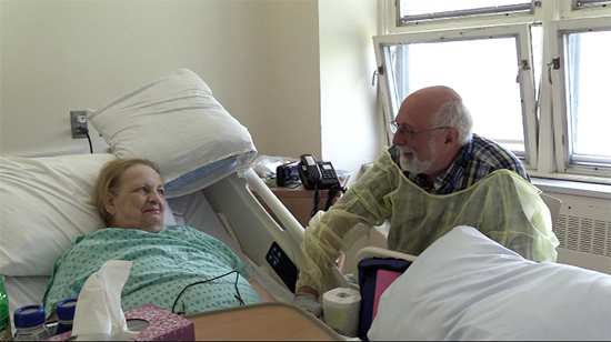 Claude Mailloux with a patient