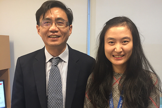Dr. Zu-hua Gao (left) and graduate student Qing Li)