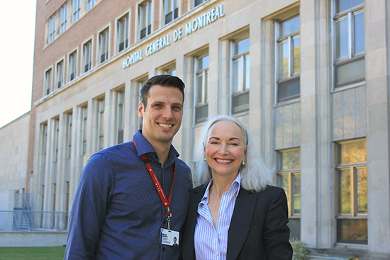 Elizabeth Austin with her occupational therapist, Martin Sevigny