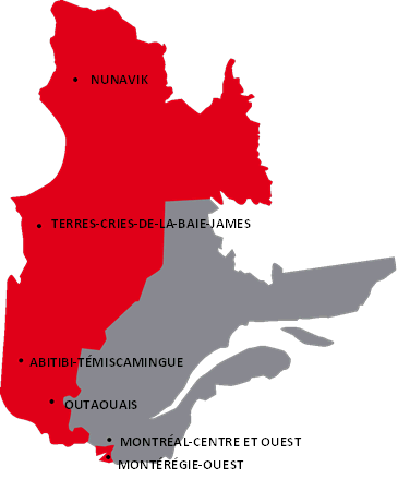 The RUIS McGill Territory (in red)