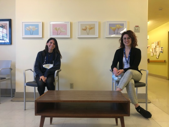 After working at the old Vic with 50+ COVID positive homeless patients, Hillary (left) and Rebecca (right) quarantined for 14 days before returning to their regular jobs.