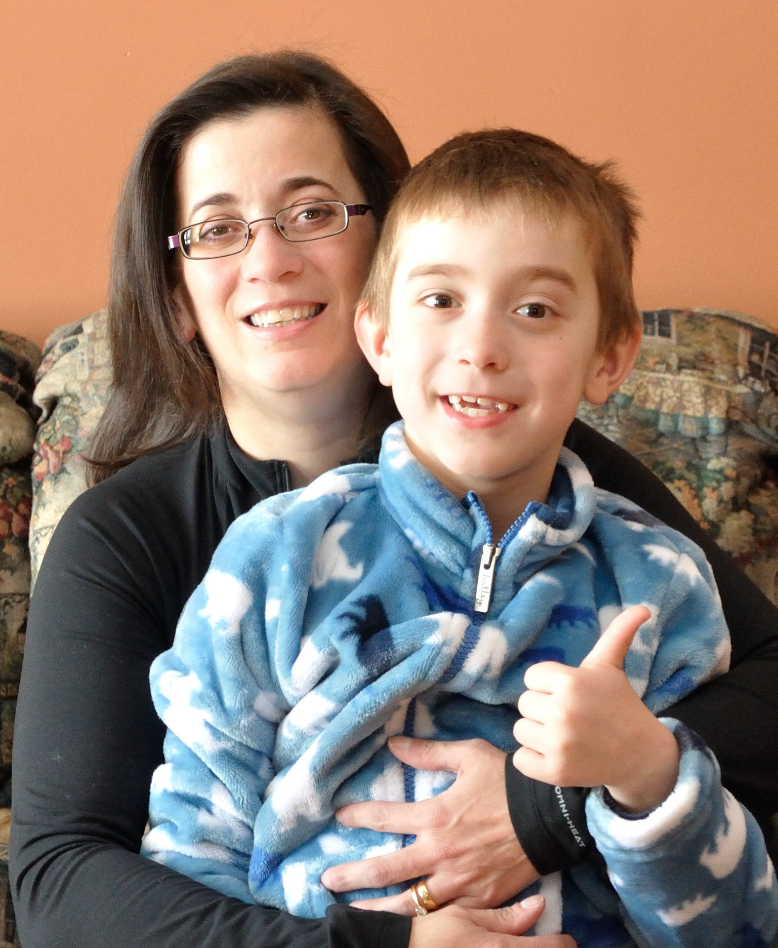 Now that he’s being treated for Muckle-Wells syndrome, Liam is growing “like a weed and has tons of energy”, says his mother Malinda.