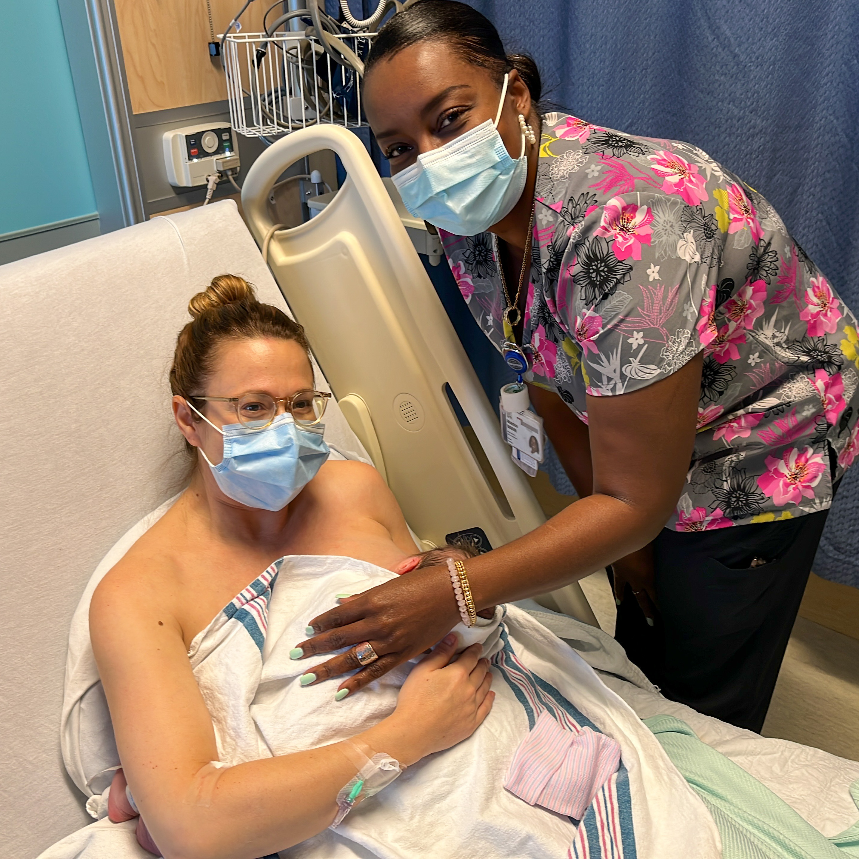 This new mother benefits from the help and advice from nurse Altagrace Rigueur. 