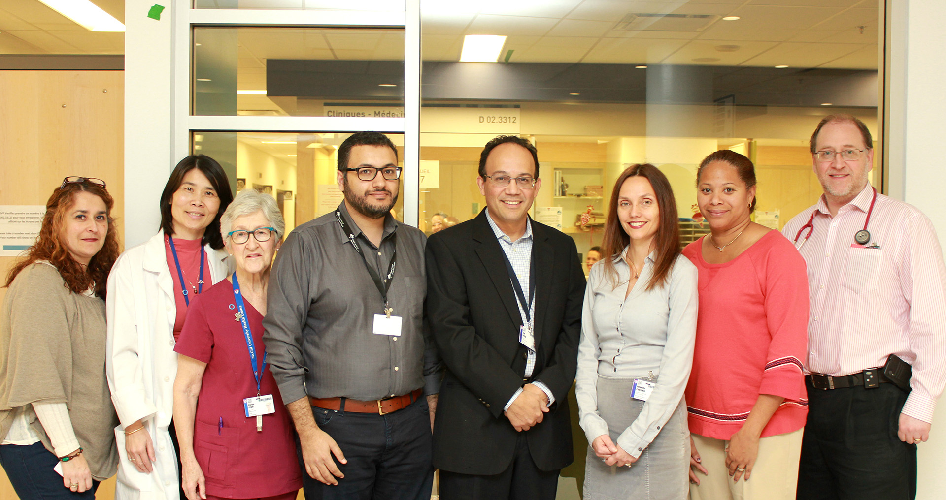 A few members od the staff who takes care of Miranda Edwards. From left to right: Nicki Bumbaca, Panhavat Huor, Marian Lowry, Dr. Ahmad Al Ghamdi, Dr. Juan Rivera, Antonella D’Antonio, Ingrid Sandy, Dr. Mark Sherman