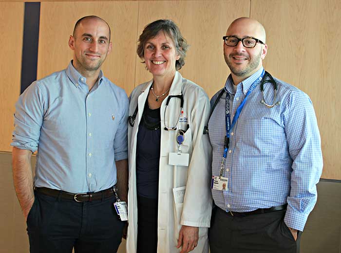 Internal medicine resident Dr. Robert Battat and MUHC physicians Dr. Louise Pilote and Dr. Thomas Maniatis were part of the first team to train local residents in Haiti.