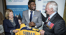 P.K. Subban accepts honour from governor-general in Montreal Wednesday