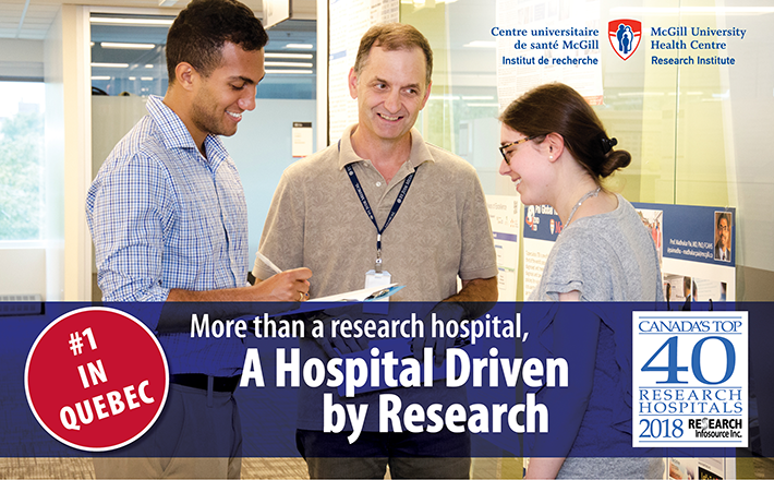 MUHC ranks high on the list of Canada's Top 40 Research Hospitals once again!
