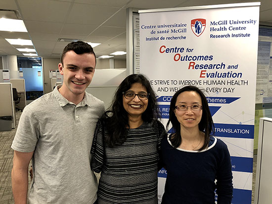 Michael Wright, patient co-author; Dr. Kaberi Dasgupta, clinician-scientist in the Metabolic Disorders and Complications Program at Research Institute of the McGill University Health Centre (RI-MUHC); Debbie Chan, Research Assistant, RI-MUHC