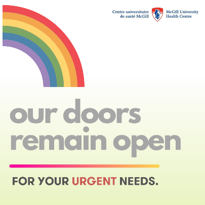 Our doors remain open for your urgent needs